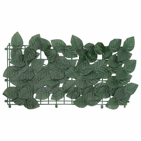 Vidaxxl paravent de balcon à feuilles vert foncé 200x100 cm