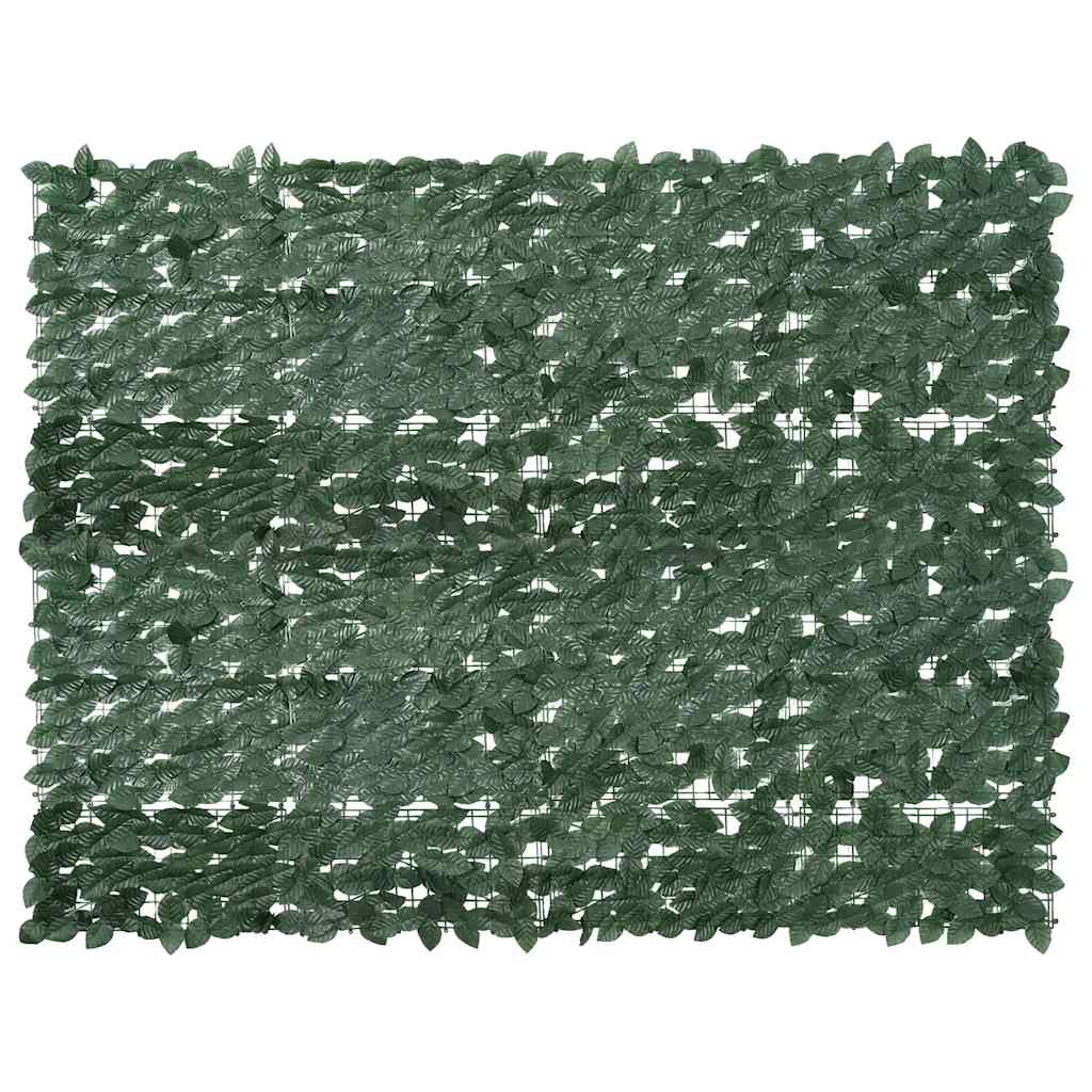 Paravent de balcon Vidaxxl avec feuilles vert foncé 200x150 cm