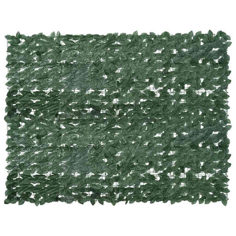 Paravent de balcon Vidaxxl avec feuilles vert foncé 200x150 cm