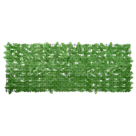 Vidaxxl paravent de balcon avec feuilles vertes 200x75 cm