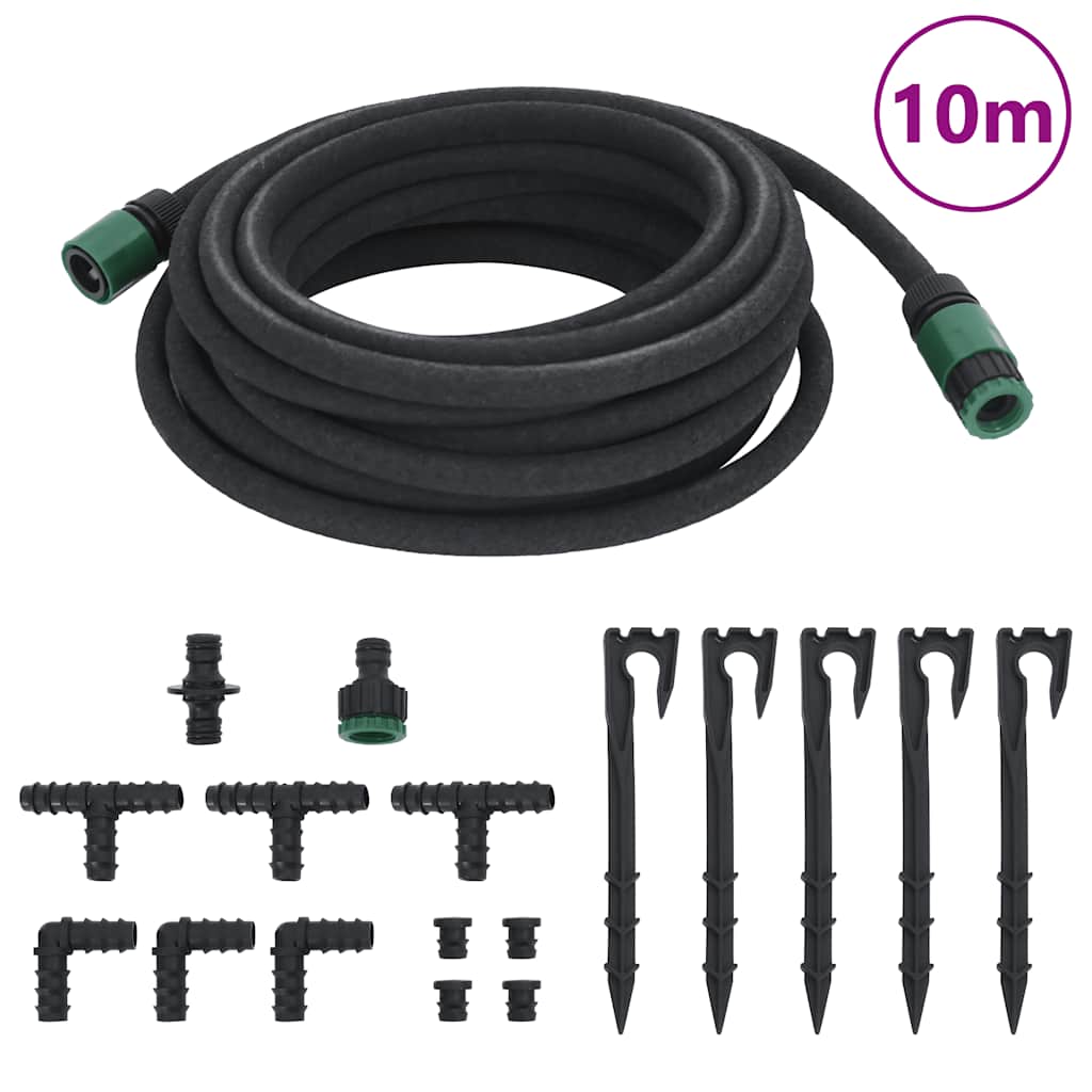 Vidaxx tuyau d'égouttement 0,6'' 10 m caoutchouc noir