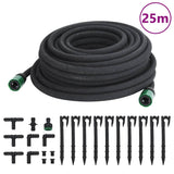VidaXL tuyau d'égouttement 0,6'' 25 m caoutchouc noir