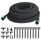 VidaXL tuyau d'égouttement 0,6'' 25 m caoutchouc noir