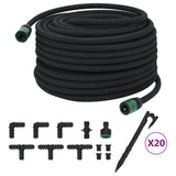 Vidaxx tuyau d'égouttement 0,6'' 50 m caoutchouc noir