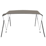 VidaXL toit bimini 3 arceaux 183x180x137 cm gris