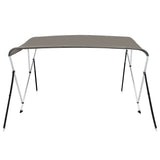 VidaXL toit bimini 3 arceaux 183x196x137 cm gris