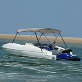VidaXL toit bimini 3 arceaux 183x196x137 cm gris