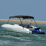 VidaXL toit bimini 3 arceaux 183x180x137 cm noir