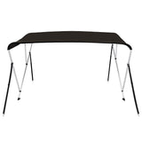 VidaXL toit bimini 3 arceaux 183x196x137 cm noir