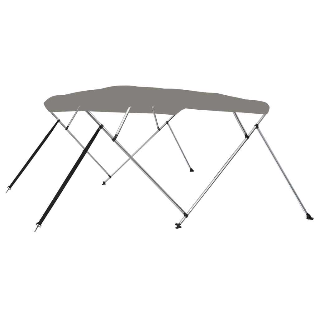 VidaXL toit bimini 4 arceaux 243x196x137 cm gris