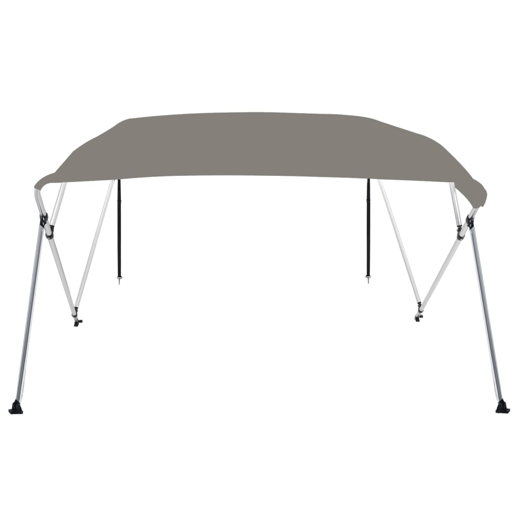 VidaXL toit bimini 4 arceaux 243x196x137 cm gris