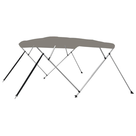 VidaXL toit bimini 4 arceaux 243x244x137 cm gris