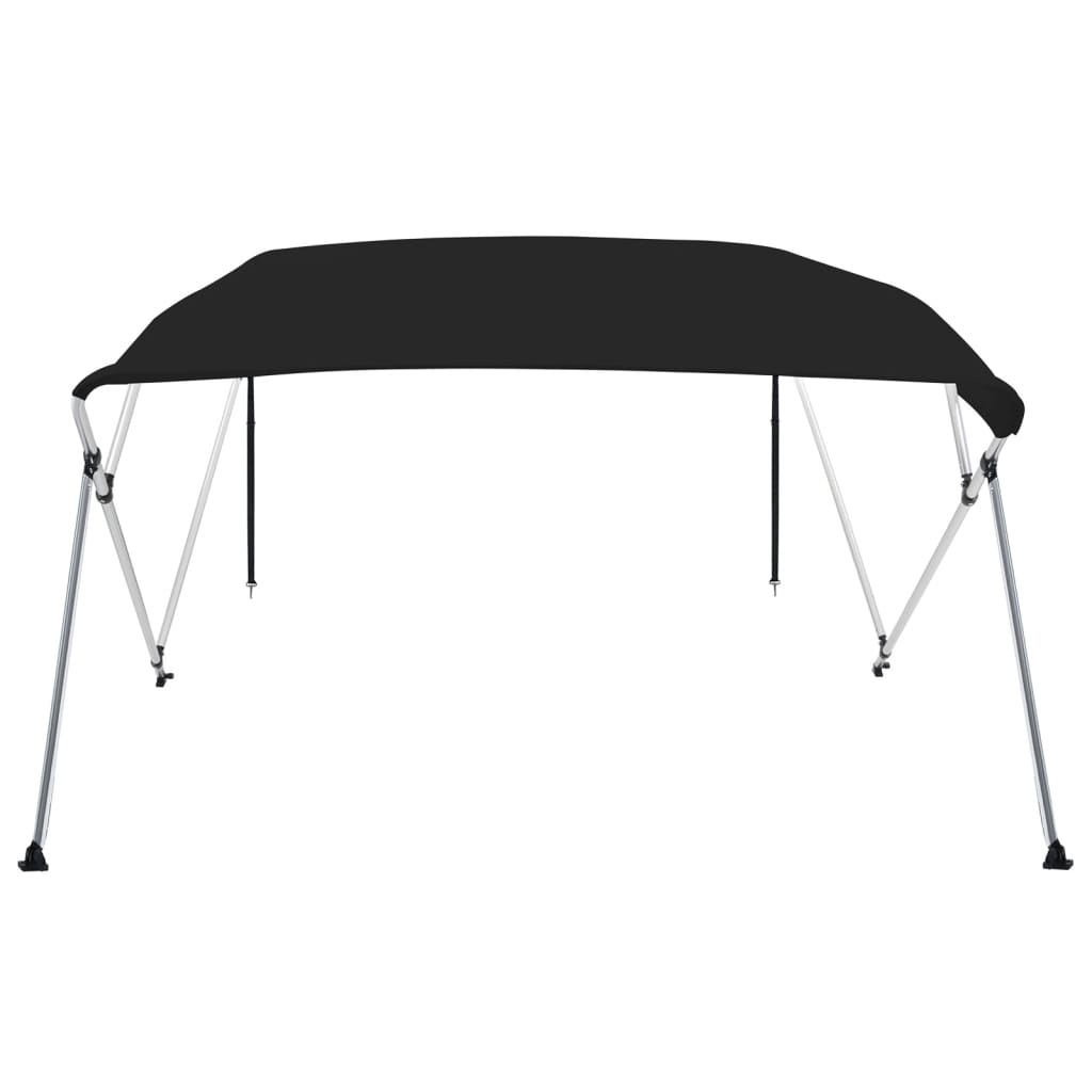 VidaXL toit bimini 4 arceaux 243x180x137 cm noir