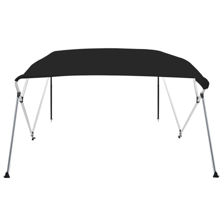 VidaXL toit bimini 4 arceaux 243x180x137 cm noir