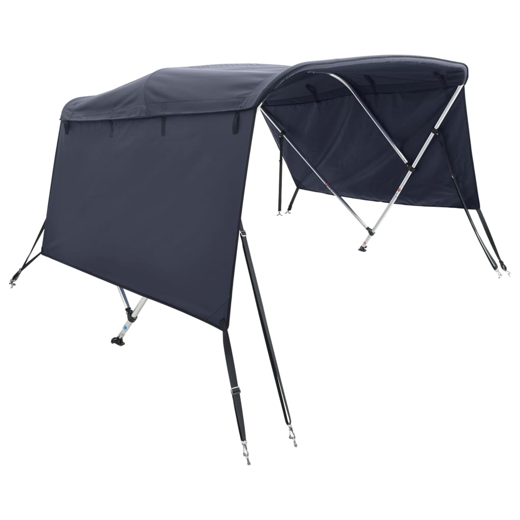 VidaXL toit bimini 3 arceaux avec parois latérales 183x(170-182)x137 cm