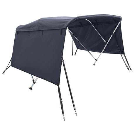 VidaXL toit bimini 3 arceaux avec parois latérales 183x(170-182)x137 cm