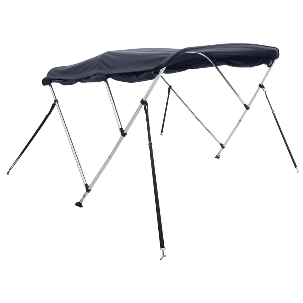 VidaXL toit bimini 3 arceaux avec parois latérales 183x(170-182)x137 cm