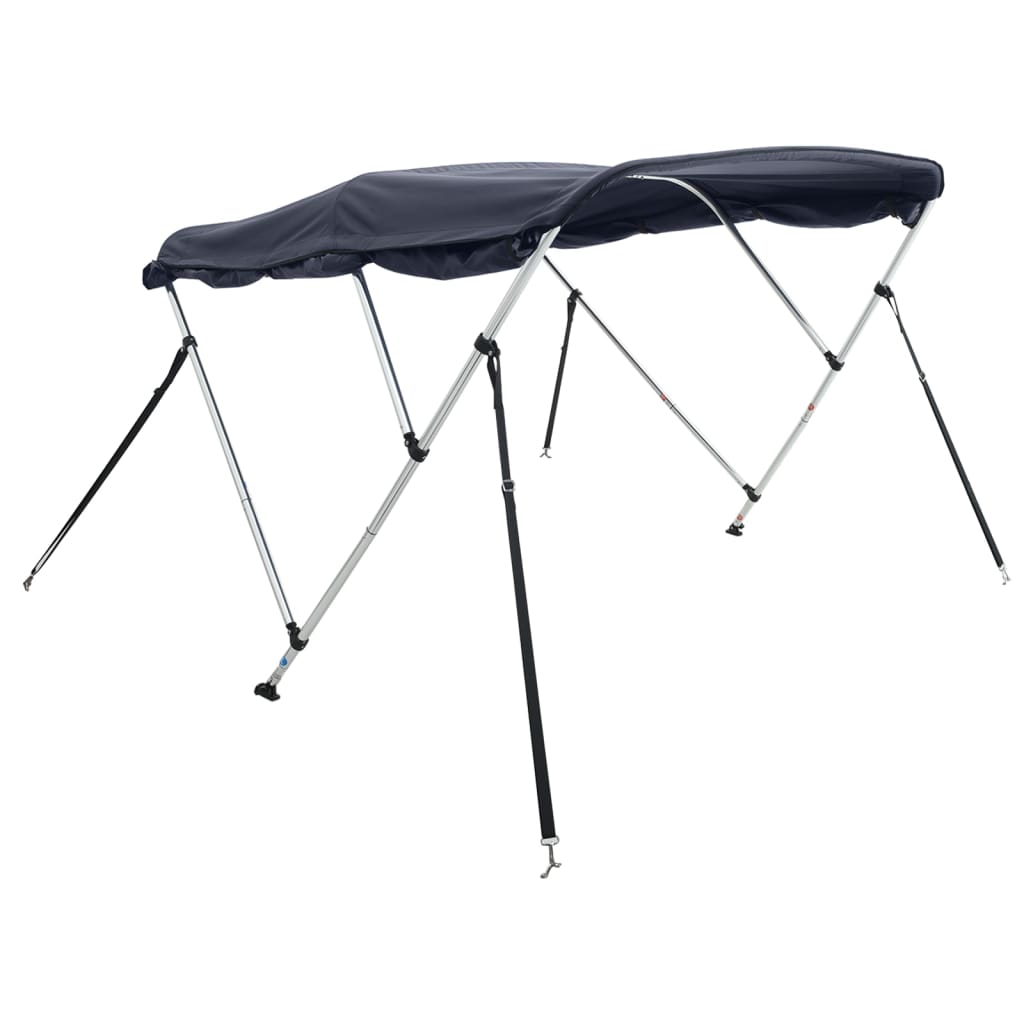 VidaXL toit bimini 3 arceaux avec parois latérales 183x(185-198)x137 cm