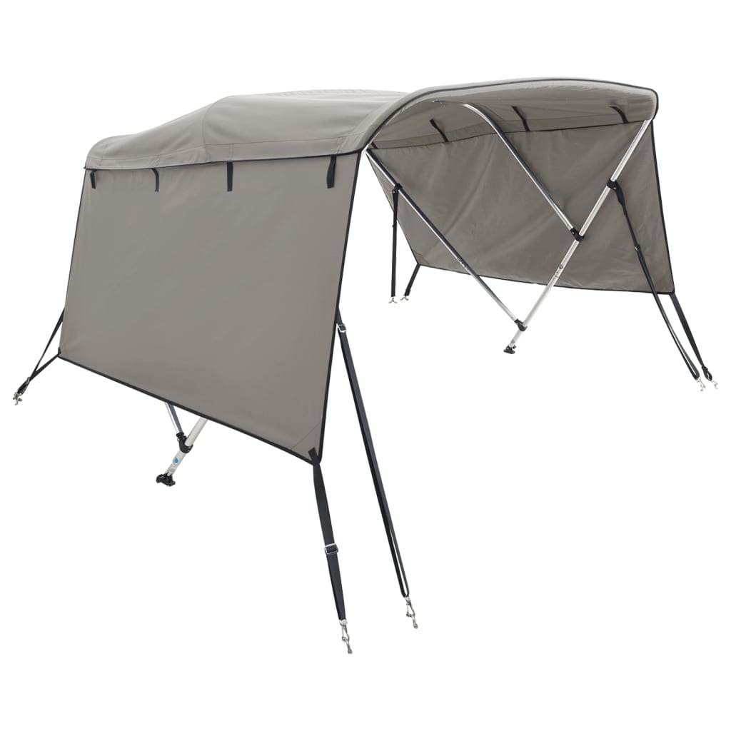 VidaXL toit bimini 3 arceaux avec parois latérales 183x(185-198)x137 cm