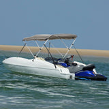 VidaXL toit bimini 3 arceaux avec parois latérales 183x(185-198)x137 cm