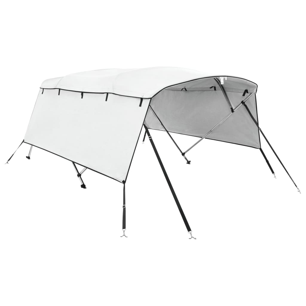 VidaXL toit bimini 4 arceaux avec parois latérales 243x(185-198)x137 cm
