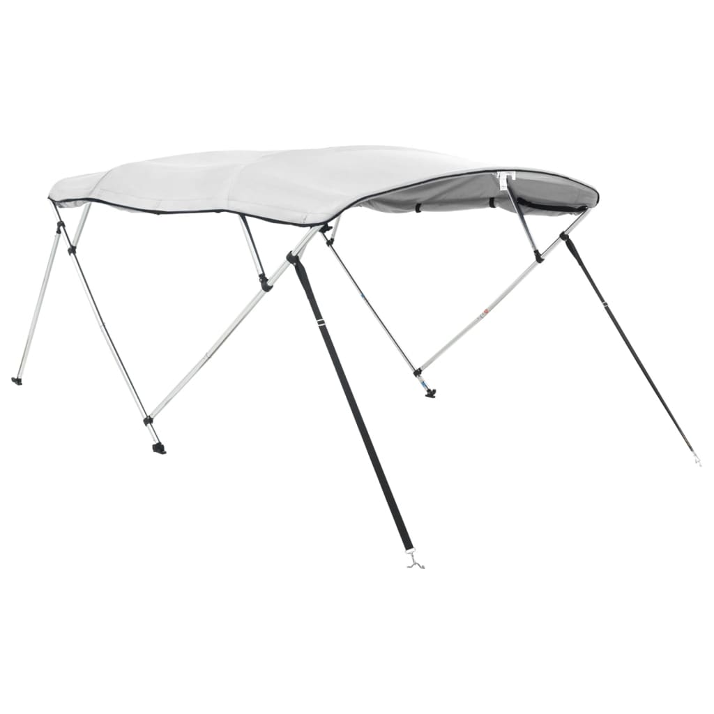 VidaXL toit bimini 4 arceaux avec parois latérales 243x(185-198)x137 cm