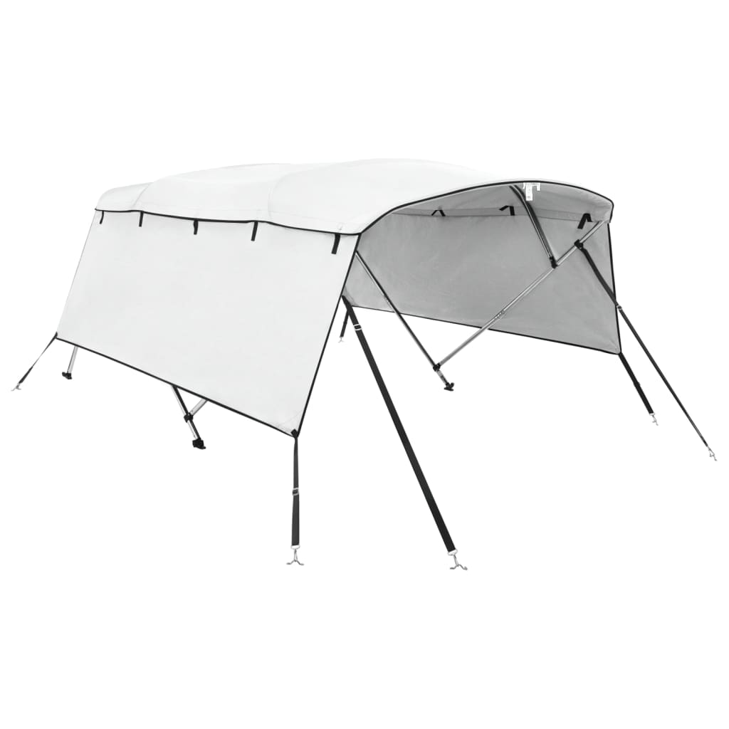 VidaXL toit bimini 4 arceaux avec parois latérales 243x(230-244)x137 cm