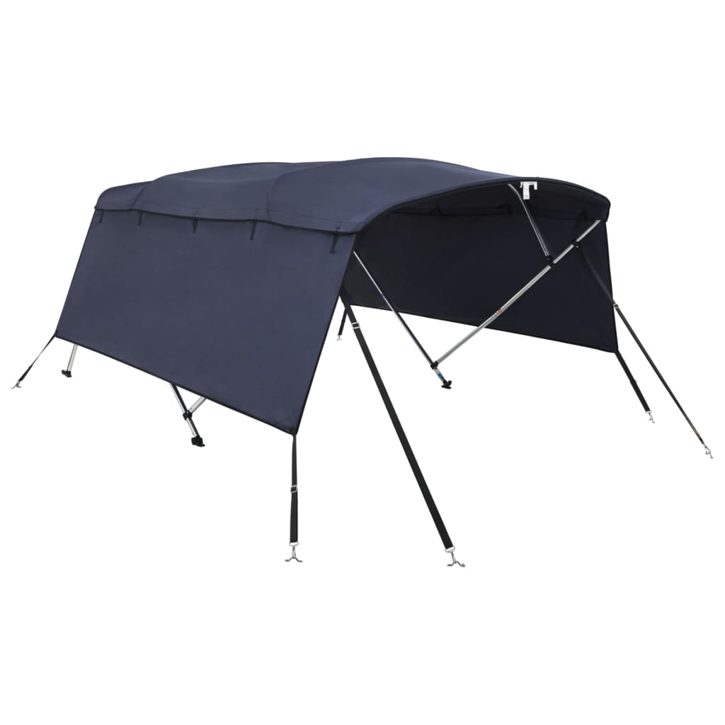 VidaXL toit bimini 4 arceaux avec parois latérales 243x(200-213)x137 cm