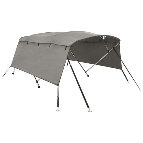 VidaXL toit bimini 4 arceaux avec parois latérales 243x(200-213)x137 cm