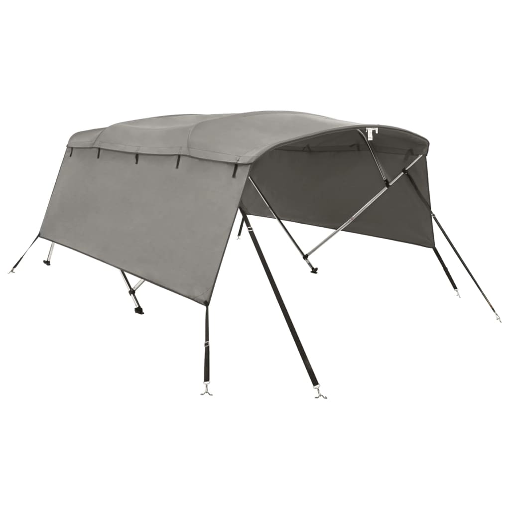 VidaXL toit bimini 4 arceaux avec parois latérales 243x(230-244)x137 cm