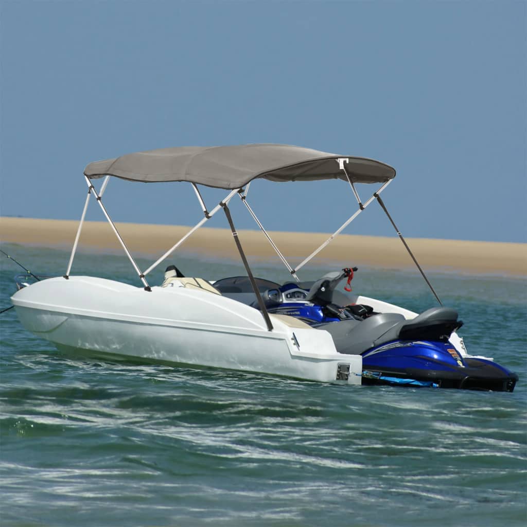 VidaXL toit bimini 4 arceaux avec parois latérales 243x(230-244)x137 cm