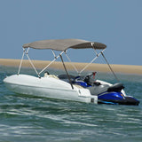 VidaXL toit bimini 4 arceaux avec parois latérales 243x(230-244)x137 cm