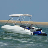 Toit bimini Vidaxx 3 arches avec parois latérales en maille 183x(185-198)x137 cm