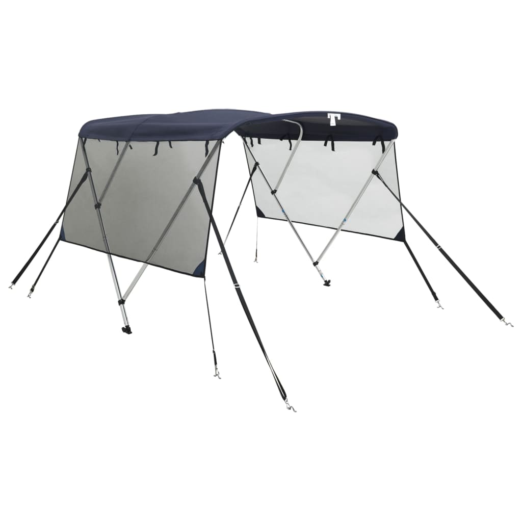 VidaXL toit bimini 3 arches avec parois latérales en maille 183x(170-182)x137 cm