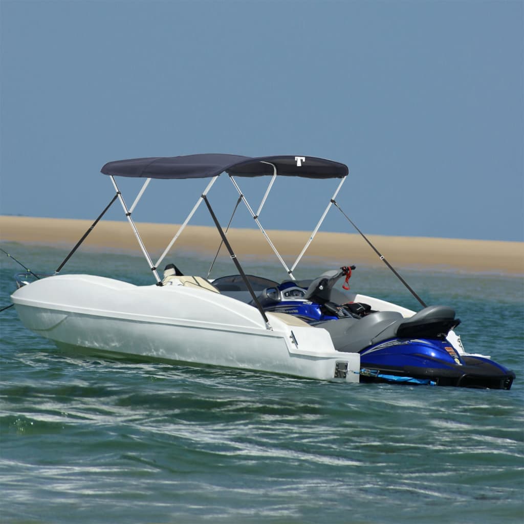 Toit bimini Vidaxx 3 arches avec parois latérales en maille 183x(185-198)x137 cm