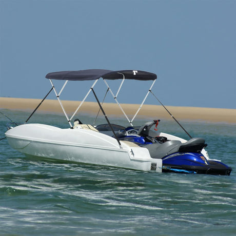 Toit bimini Vidaxx 3 arches avec parois latérales en maille 183x(185-198)x137 cm