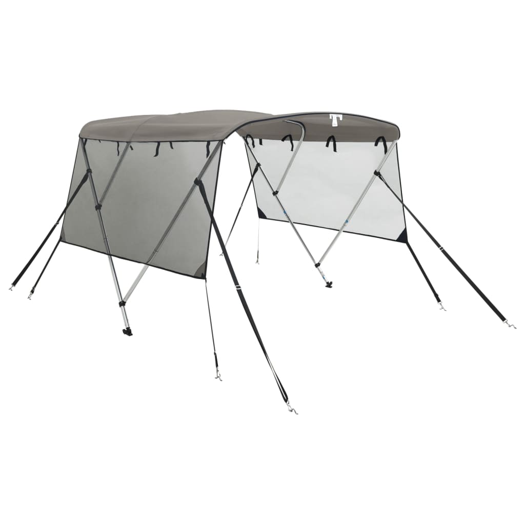 VidaXL toit bimini 3 arches avec parois latérales en maille 183x(170-182)x137 cm