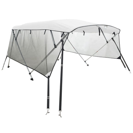 VidaXL toit bimini 4 arches avec parois latérales en maille 243x(200-213)x137 cm