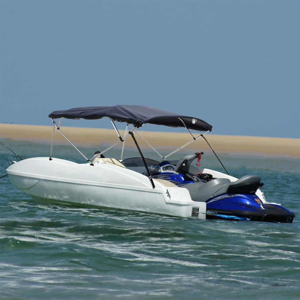 Toit bimini Vidaxx 4 arches avec parois latérales en maille 243x(230-244)x137 cm