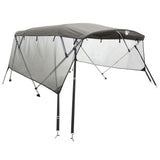 VidaXL toit bimini 4 arches avec parois latérales en maille 243x(185-198)x137 cm