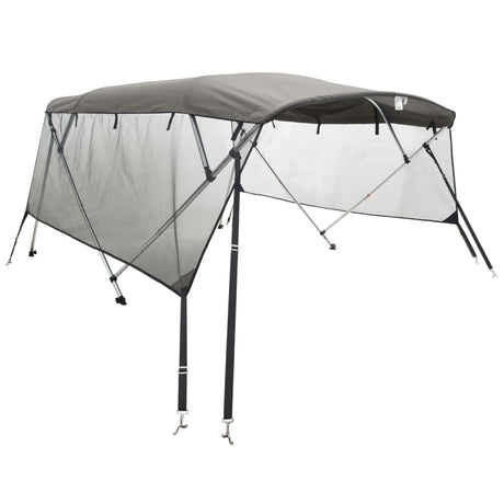 VidaXL toit bimini 4 arches avec parois latérales en maille 243x(185-198)x137 cm