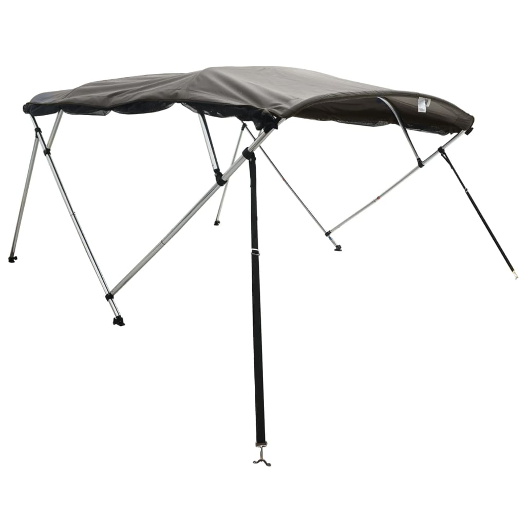 VidaXL toit bimini 4 arches avec parois latérales en maille 243x(200-213)x137 cm