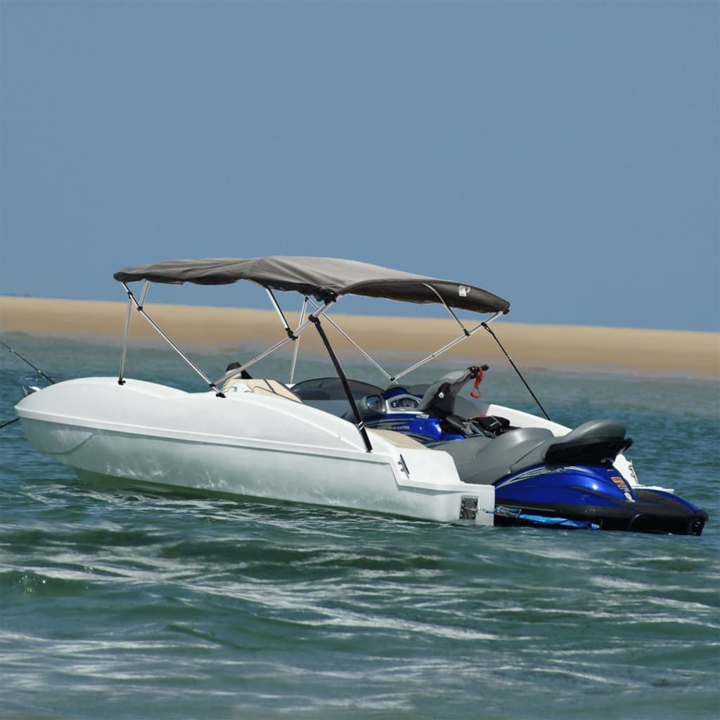 VidaXL toit bimini 4 arches avec parois latérales en maille 243x(200-213)x137 cm