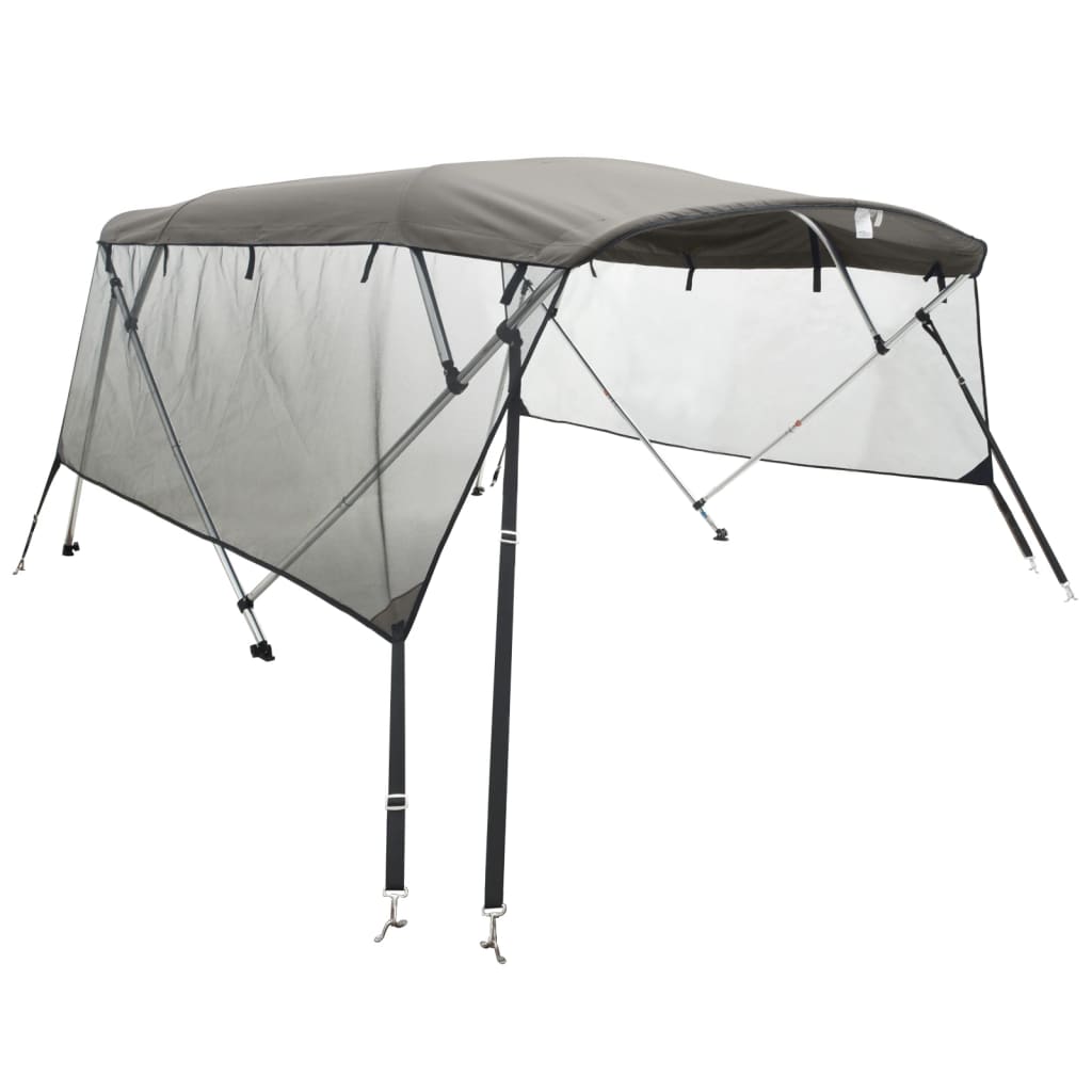 Toit bimini Vidaxx 4 arches avec parois latérales en maille 243x(230-244)x137 cm