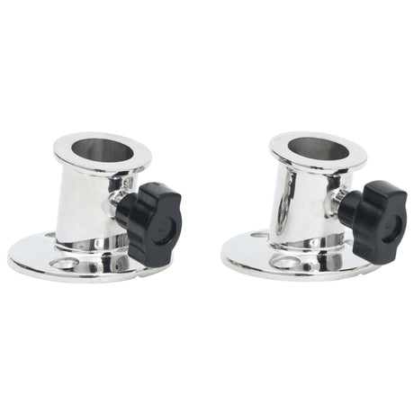 Base bimini Vidaxl2 pcs pour tube rond de 26 mm en acier inoxydable