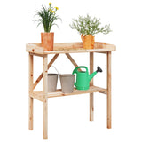 Table de la plante Vidaxl avec étagère 78x38x82,5 cm