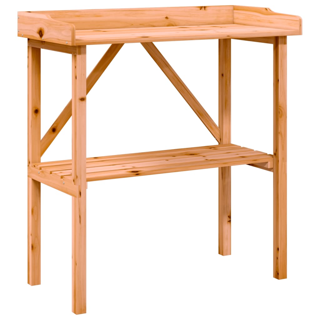 VidaXL table à plantes avec étagère 78x38x82,5 cm bois de pin marron