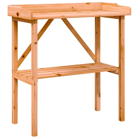 VidaXL table à plantes avec étagère 78x38x82,5 cm bois de pin marron