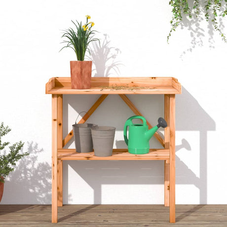 VidaXL table à plantes avec étagère 78x38x82,5 cm bois de pin marron