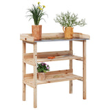 Vidaxl Plant Bord med hylder 78x38x82,5 cm Solid Pinewood